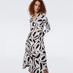 Diane Von Furstenberg Ryan Midi Dress, Size XL, NWT